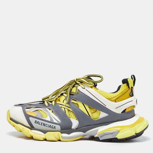 Balenciaga Yellow/Grey Faux Leather and Mesh Track Low Top Sneakers Size 41 - Balenciaga - Modalova