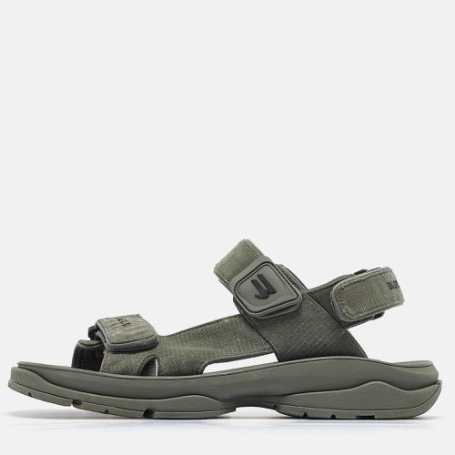 Balenciaga Light Green Fabric Tourist Touch Strap Sandals Size 41 - Balenciaga - Modalova