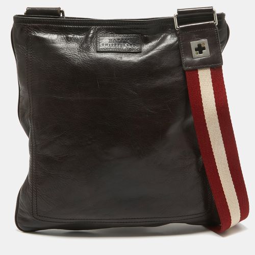 Bally Choco Brown Leather Messenger Bag - Bally - Modalova