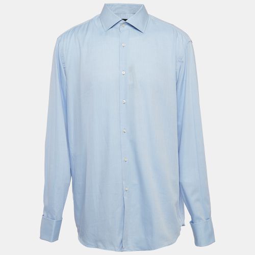 Boss By Hugo Boss Blue Pinstripe Cotton Long Sleeve Shirt XXXL - Boss By Hugo Boss - Modalova