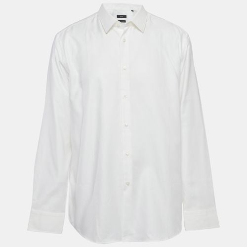 Boss By Hugo Boss White Textured Cotton Long Sleeve Shirt XXXL - Boss By Hugo Boss - Modalova