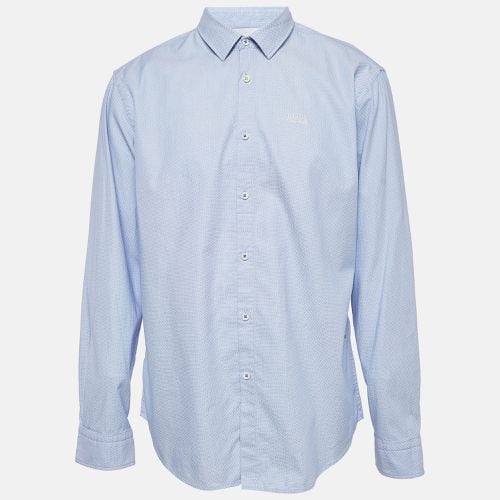 Boss By Hugo Boss Blue Textured Cotton Button Front Shirt XXL - Boss By Hugo Boss - Modalova