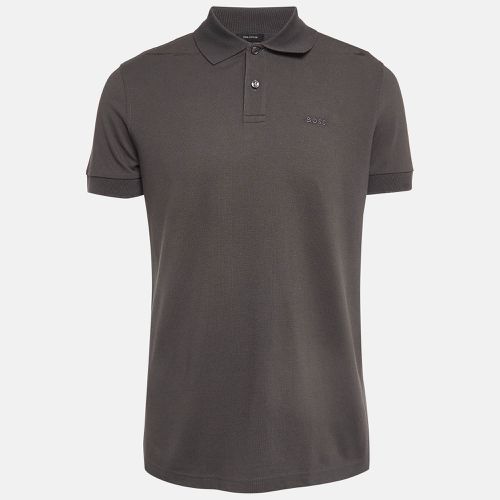 Boss By Hugo Boss Grey Pima Cotton Polo T-Shirt M - Boss By Hugo Boss - Modalova