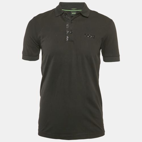 Boss By Hugo Boss Black Cotton Paddy Mirror Polo T-Shirt S - Boss By Hugo Boss - Modalova