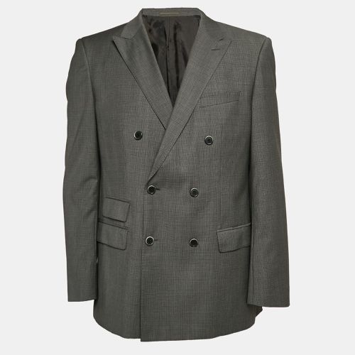 Boss By Hugo Boss Grey Patterned Virgin Wool Super 100 Blazer XL - Boss By Hugo Boss - Modalova