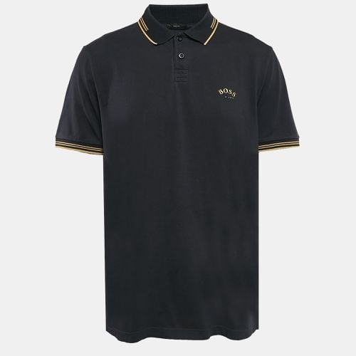 Boss By Hugo Boss Navy Blue Pique Cotton Paul Curved Polo T-Shirt XXL - Boss By Hugo Boss - Modalova