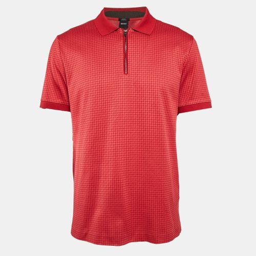 Houndstooth Jersey Slim Fit Polo T-Shirt XL - Boss By Hugo Boss - Modalova