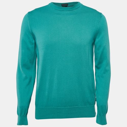 Boss By Hugo Boss Blue Cotton Knit Crew Neck Sweater M - Boss By Hugo Boss - Modalova