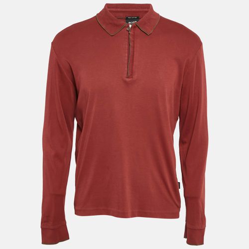 Boss by Hugo Boss Red Jersey Long Sleeve Polo T-Shirt L - Boss By Hugo Boss - Modalova