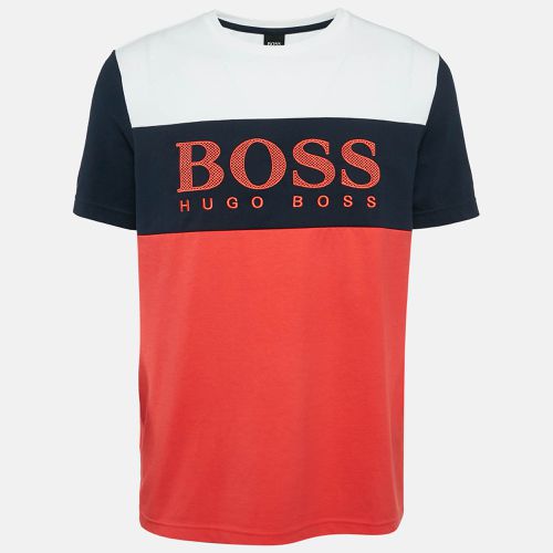 Boss By Hugo Boss Multicolor Logo Embroidery Cotton Blend T-Shirt L - Boss By Hugo Boss - Modalova