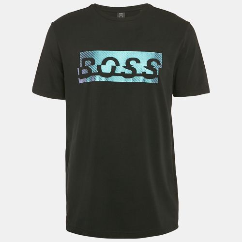 Boss By Hugo Boss Black Logo Print Cotton Crew Neck T-Shirt L - Boss By Hugo Boss - Modalova