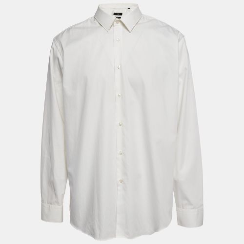 Boss By Hugo Boss Off-White Cotton Button Front Regular Fit Shirt S - Boss By Hugo Boss - Modalova