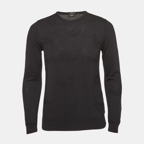 Paisley Pattern Knit Slim Fit Sweater M - Boss By Hugo Boss - Modalova