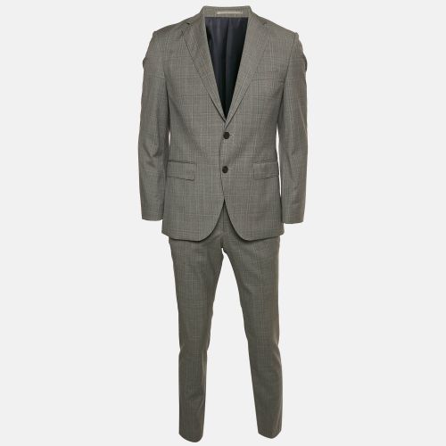 Boss By Hugo Boss Grey Wool Plaid Tailored Johnstons/Lenon1 Pants Suit S - Boss By Hugo Boss - Modalova