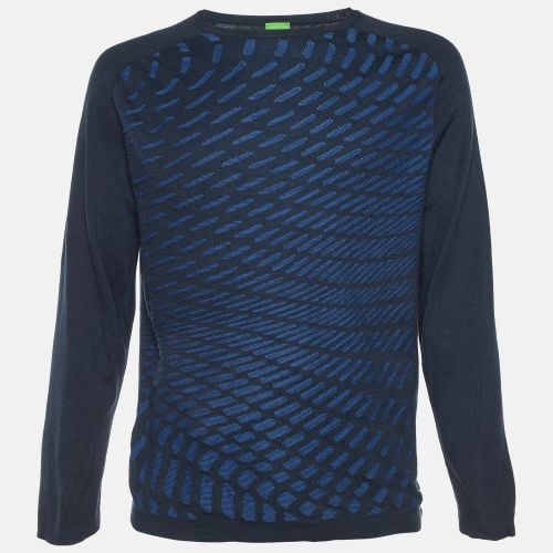 Midnight Blue Cotton Ramo Crew Neck Jumper L - Boss By Hugo Boss - Modalova