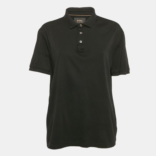 Boss By Hugo Boss Black Jersey Polo T-Shirt L - Boss By Hugo Boss - Modalova