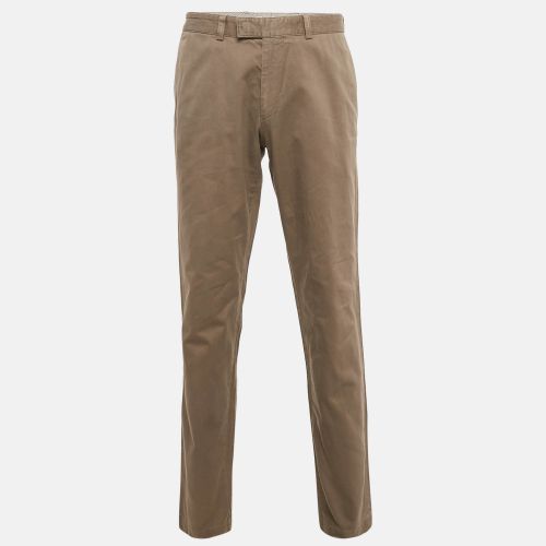 Boss By Hugo Boss Brown Gabardine Regular Fit Trousers L - Boss By Hugo Boss - Modalova