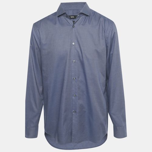 Boss By Hugo Boss Blue Cotton Slim Fit Jason Shirt XXL - Boss By Hugo Boss - Modalova