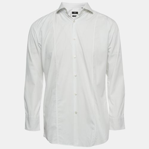 Boss By Hugo Boss White Cotton Slim Fit Philip Shirt L - Boss By Hugo Boss - Modalova