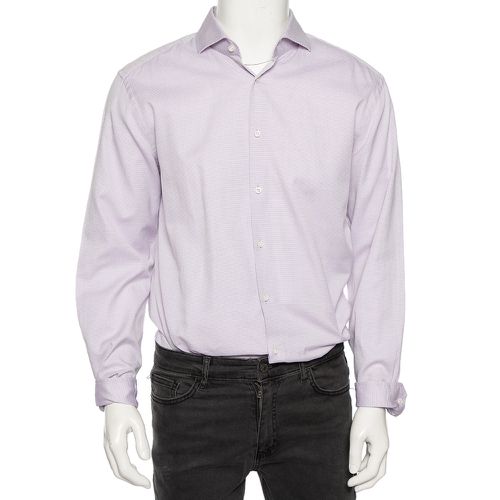 Boss By Hugo Boss Pink Textured Cotton Tailored Slim Fit Shirt XXL - Boss By Hugo Boss - Modalova