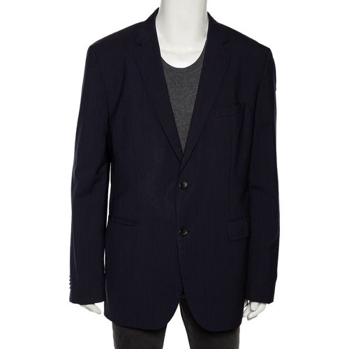 Boss By Hugo Boss Navy Blue Striped Wool Johnstons1/Lenon Blazer XXL - Boss By Hugo Boss - Modalova