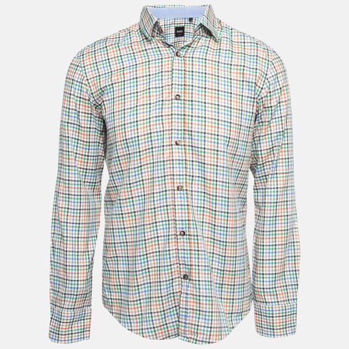 Boss By Hugo Boss Multicolor Plaid Cotton Full Sleeve Slim Fit Shirt M - Boss By Hugo Boss - Modalova