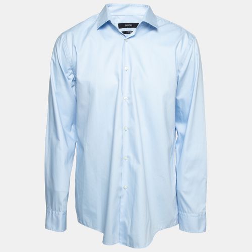 Boss By Hugo Boss Blue Cotton Button Front Slim Fit Shirt XXL - Boss By Hugo Boss - Modalova