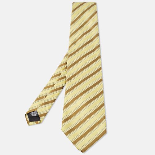 Boss by Hugo Boss Yellow Striped Jacquard Traditional Tie - Boss By Hugo Boss - Modalova