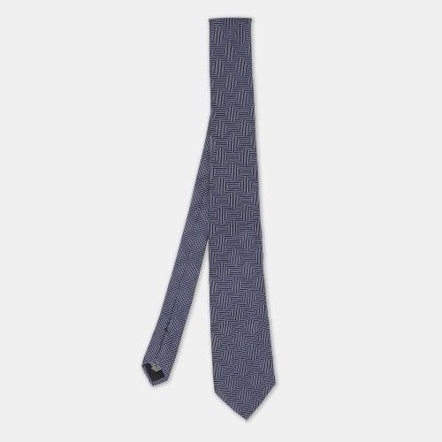 Boss By Hugo Boss Blue Patterned Jacquard Silk Tie - Boss By Hugo Boss - Modalova