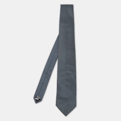 Boss By Hugo Boss Blue Patterned Jacquard Silk Tie - Boss By Hugo Boss - Modalova