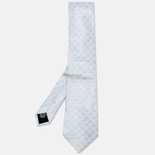 Boss By Hugo Boss Light Blue Jacquard Silk Traditional Tie - Boss By Hugo Boss - Modalova