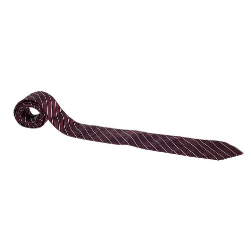 Boss By Hugo Boss Maroon Diagonal Striped Silk Tie - Boss By Hugo Boss - Modalova