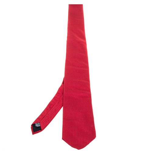 Boss By Hugo Boss Red Patterned Silk Tie - Boss By Hugo Boss - Modalova