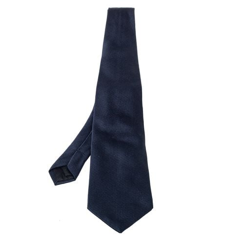 Boss By Hugo Boss Navy Blue Cotton Silk Tie - Boss By Hugo Boss - Modalova