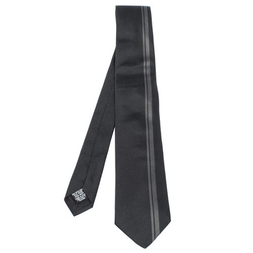 Boss By Hugo Boss Black & Grey Vertical Stripe Silk Tie - Boss By Hugo Boss - Modalova