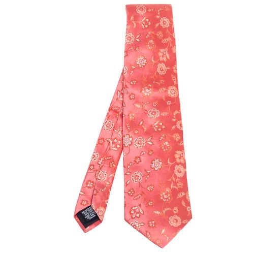 Boss By Hugo Boss Pink Floral Jacquard Silk Tie - Boss By Hugo Boss - Modalova