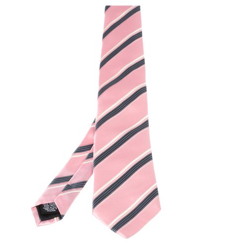 Boss By Hugo Boss Pink Striped Silk Tie - Boss By Hugo Boss - Modalova