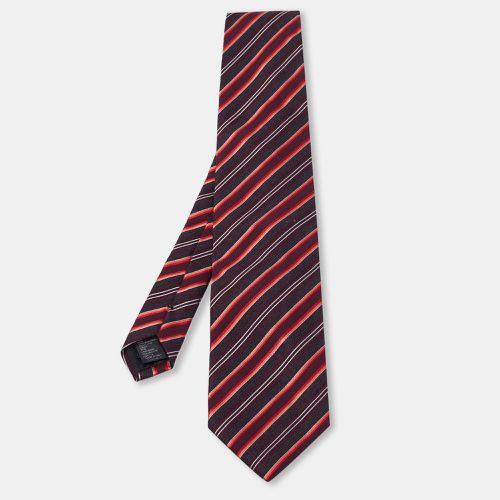 Boss By Hugo Boss Multicolor Striped Silk Wool Tie - Boss By Hugo Boss - Modalova