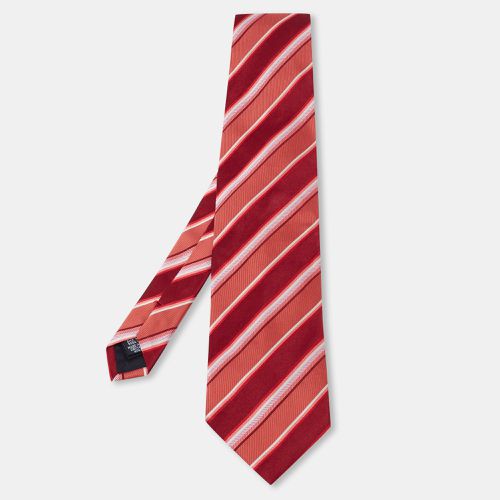 Coral Striped Silk Tie - Boss By Hugo Boss - Modalova