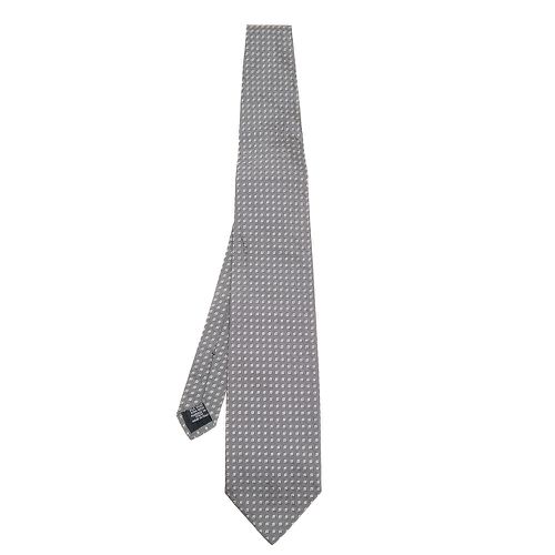 Boss By Hugo Boss Grey Square Patterned Silk Jacquard Tie - Boss By Hugo Boss - Modalova