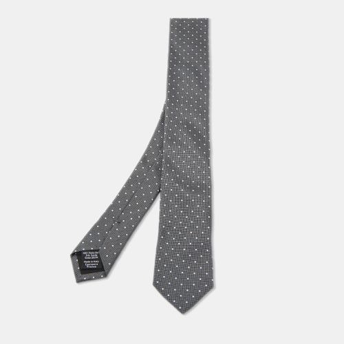 Boss By Hugo Boss Grey Dot Patterned Jacquard Silk Tie - Boss By Hugo Boss - Modalova