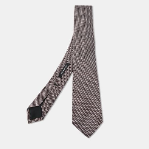 Boss By Hugo Boss Red & Silver Patterned Jacquard Silk Tie - Boss By Hugo Boss - Modalova