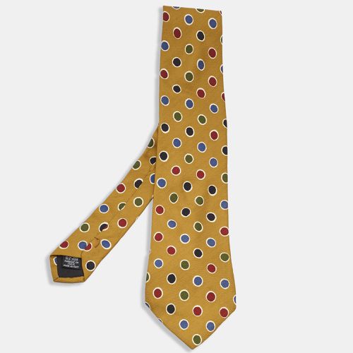 Boss By Hugo Boss Yellow Dotted Silk Traditional Tie - Boss By Hugo Boss - Modalova