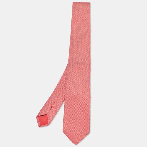 Boss By Hugo Boss Red/ White Checked Silk Tie - Boss By Hugo Boss - Modalova