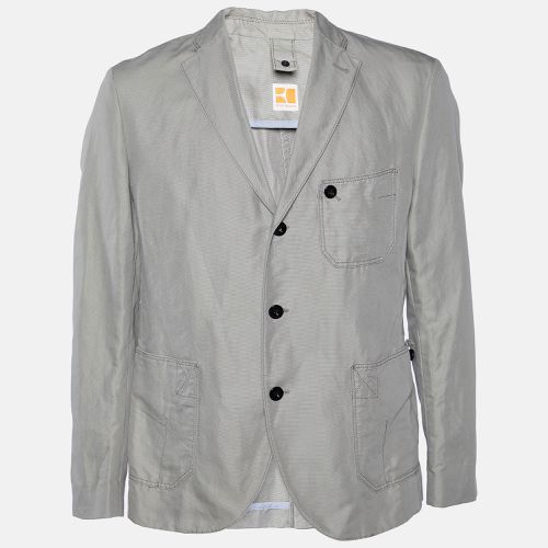 Boss Orange by Hugo Boss Beige Cotton & Ramie Birko Blazer L - Boss Orange by Hugo Boss - Modalova