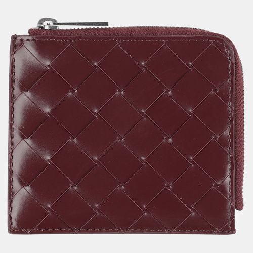 Bottega Veneta Burgundy Intrecciato Leather Coin Purse - Bottega Veneta - Modalova