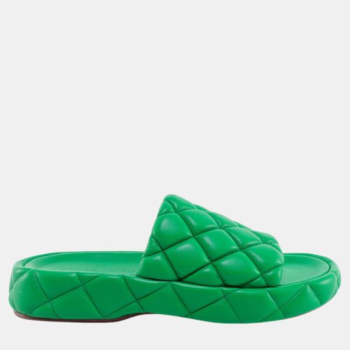 Bottega Veneta Green Quilted Leather Padded Slide Sandals EU 41 - Bottega Veneta - Modalova