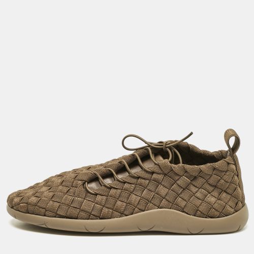 Bottega Veneta Olive Green Woven Fabric Elasticated Intrecciato Sneakers Size 41.5 - Bottega Veneta - Modalova