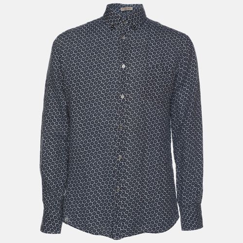 Bottega Veneta Blue Printed Long Sleeve Button Front Shirt M - Bottega Veneta - Modalova