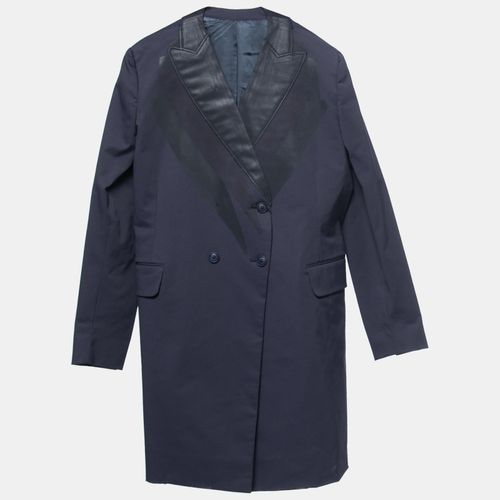 Bottega Veneta Dark Blue Crepe Double Breasted Blazer XS - Bottega Veneta - Modalova